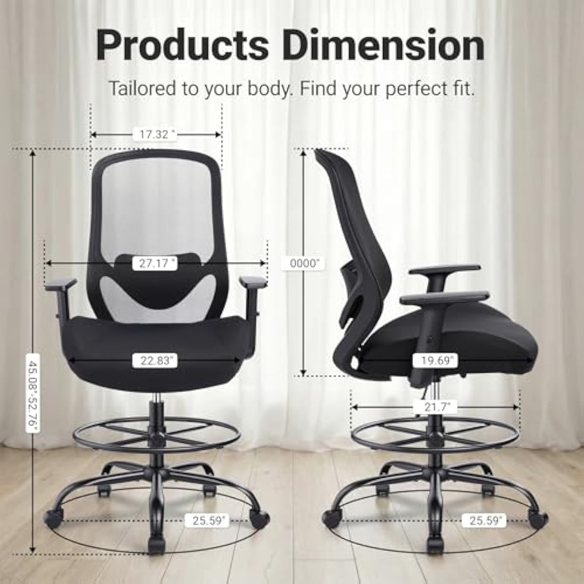 كرسي تصميم مريح وطويل مع مقعد  - مراجعة Standing Desk وسعره
