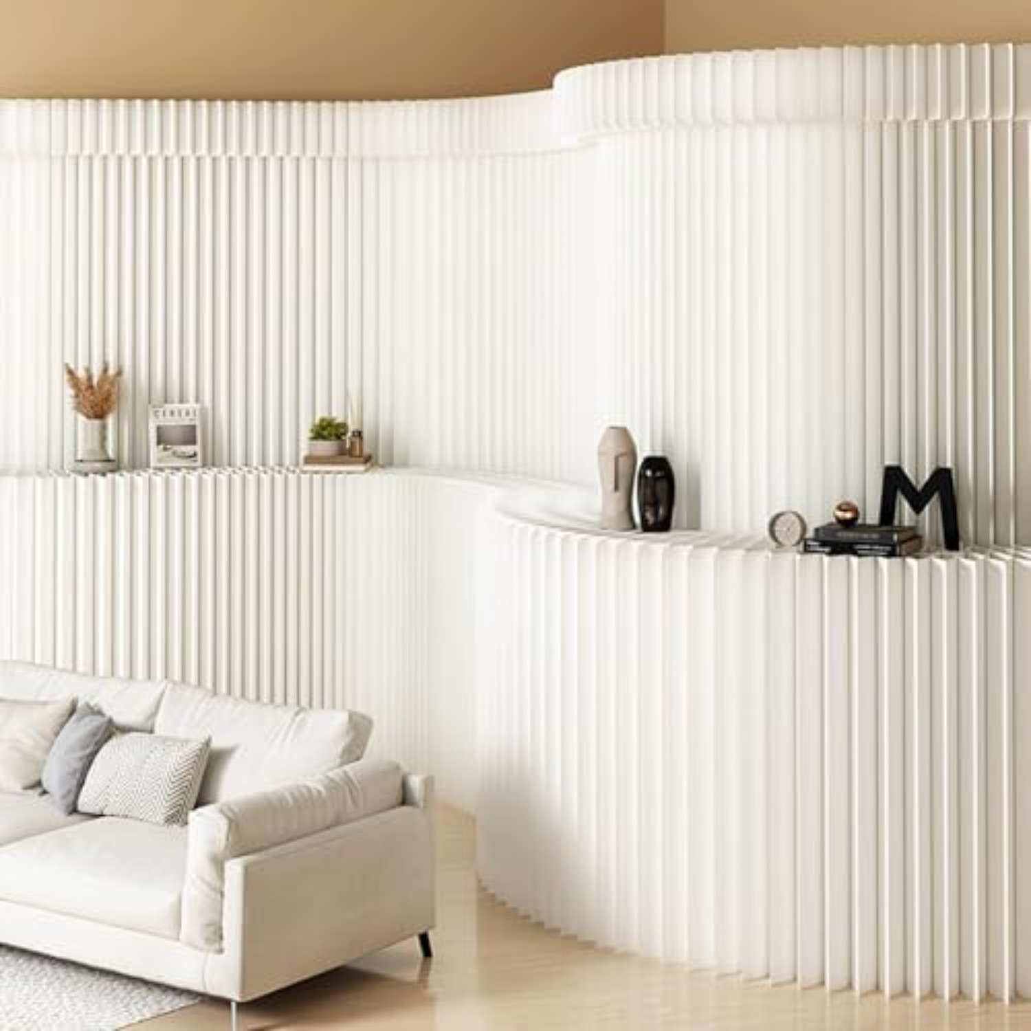 فاصل غرفة ورقي مع أرفف، حاجز ج - مراجعة Partition Screen Divider وسعره
